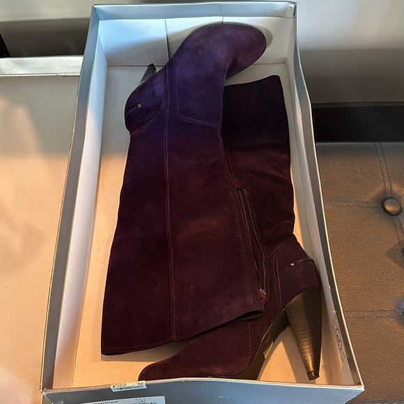 Jessica Simpson JS-Virnica2 Eggplant Suede Boots 8M - Picture 5 of 8
